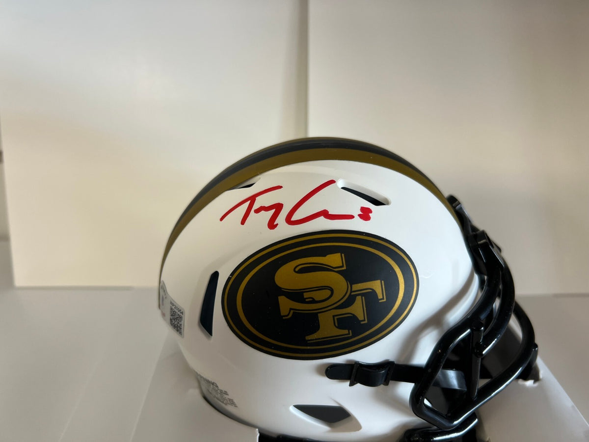 TREY LANCE SAN FRANCISCO 49ERS SIGNED AUTOGRAPHED ECLIPSE MINI HELMET BECKETT