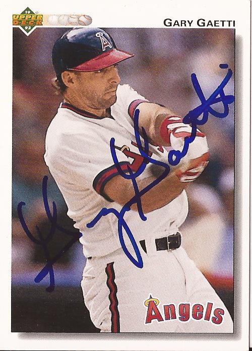 GARY GAETTI ANAHEIM ANGELS SIGNED AUTOGRAPH 1993 UPPER DECK #321 CARD W/COA 