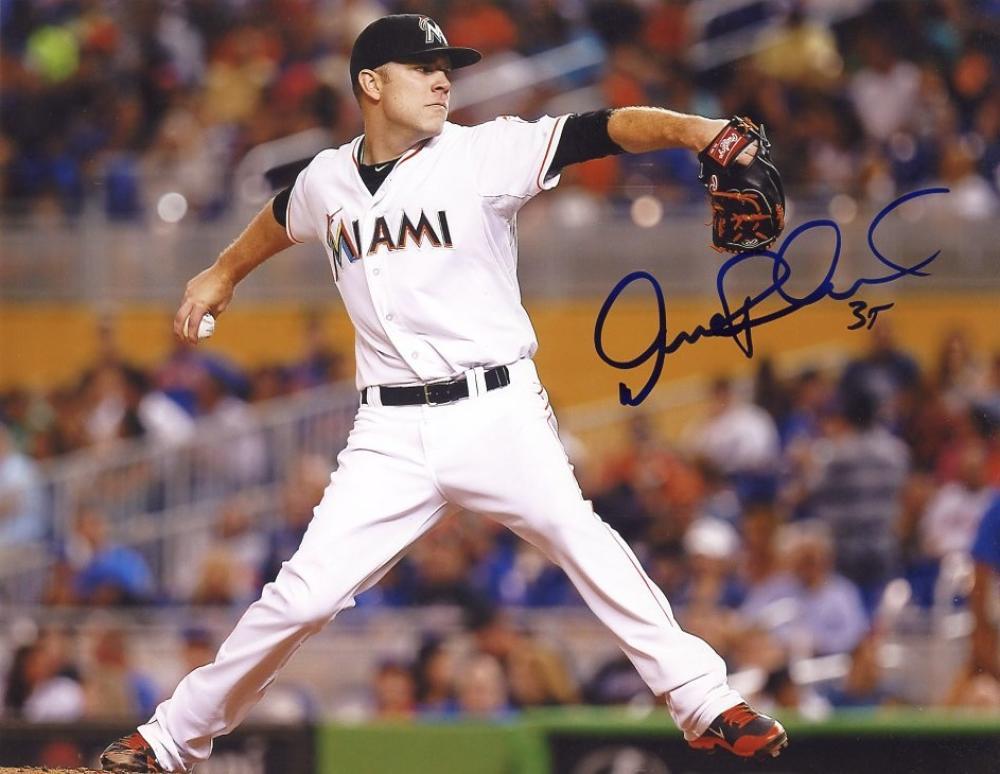 DAVID PHELPS MIAMI MARLINS SIGNED 8X10 PHOTO W/COA