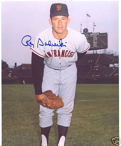 RAY SADECKI SAN FRANCISCO GIANTS SIGNED 8X10 PHOTO