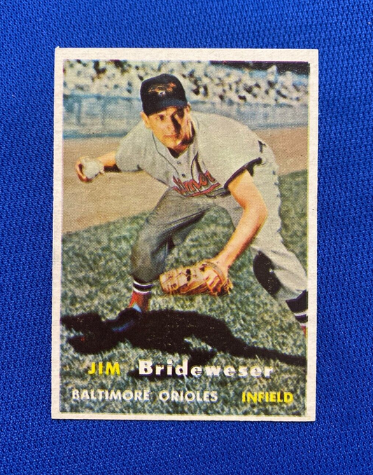 1957 TOPPS JIM BRIDEWESER BALTIMORE ORIOLES #382 CARD VINTAGE SET-BREAK