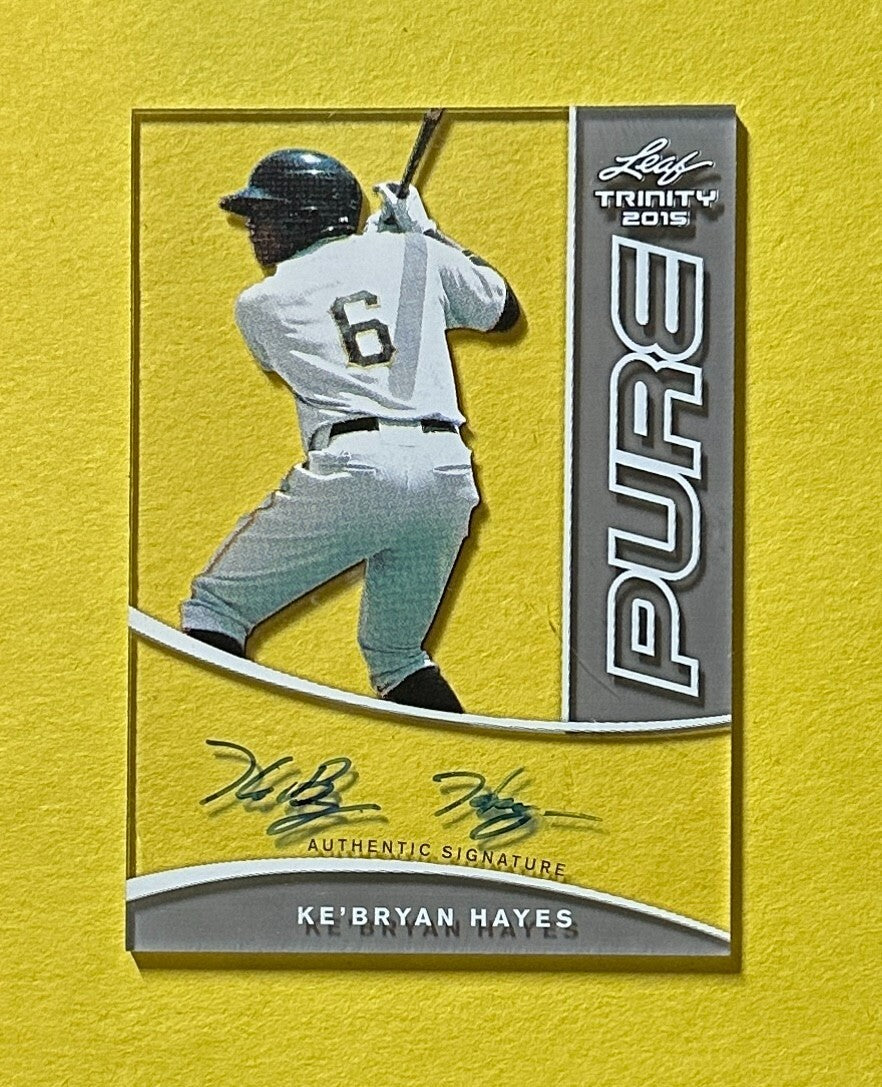 2015 LEAF TRINITY KE'BRYAN HAYES PURE CLEAR AUTO #P-KBH PIRATES