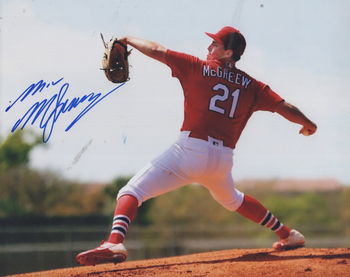 MICHAEL MCGREEVY ST. LOUIS CARDINALS SIGNED AUTOGRAPHED 8X10 PHOTO W/ COA