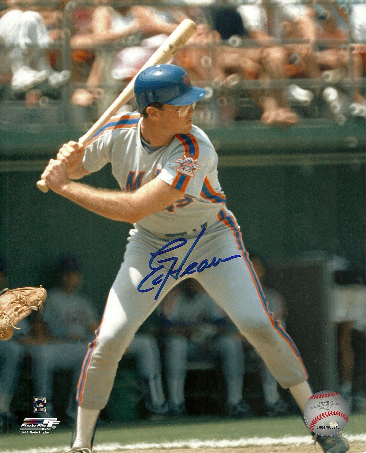 ED HEARN NEW YORK METS SIGNED AUTOGRAPHED 8x10 PHOTO W/COA