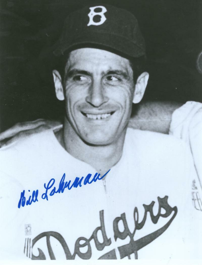 BILL LOHRMAN BROOKLYN DODGERS SIGNED AUTOGRAPHED 8X10 PHOTO W/COA