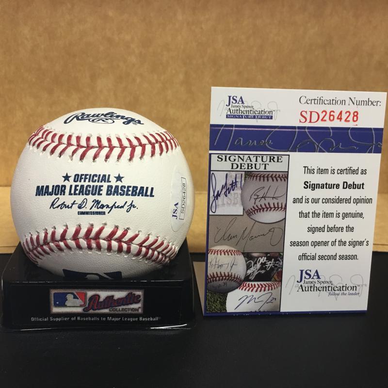 DANNY MARS BOSTON RED SOX SIGNATURE DEBUT SIGNED M.L. BASEBALL JSA SD26428