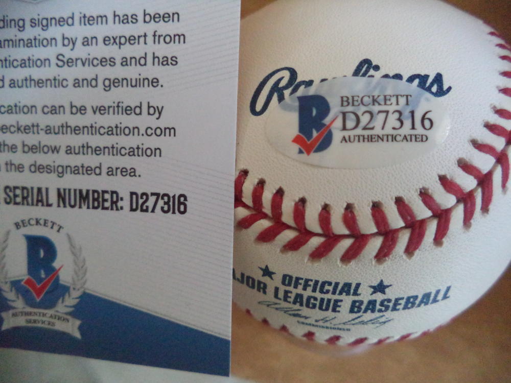 GARY PETERS 1963 AL ROY SIGNED AUTOGRAPHED M.L. BASEBALL BECKETT D27316