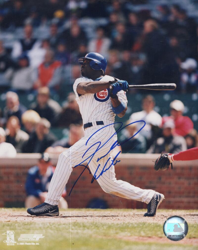 RONDELL WHITE  CUBS  SIGNED AUTOGRAPHED 8X10 PHOTO  W/ COA 
