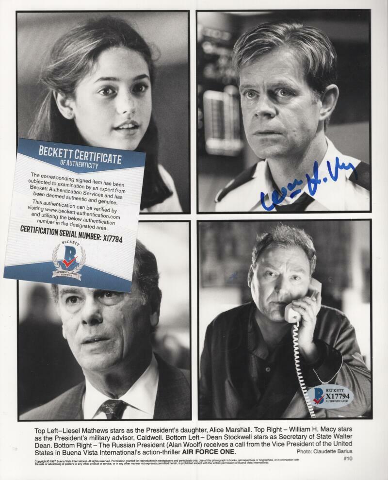 WILLIAM H. MACY AIR FORCE ONE  SIGNED 8X10 PHOTO BECKETT X17794