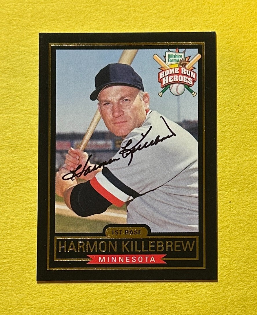 1999 HILLSHIRE FARM HOME RUN HEROES HARMON KILLEBREW AUTO