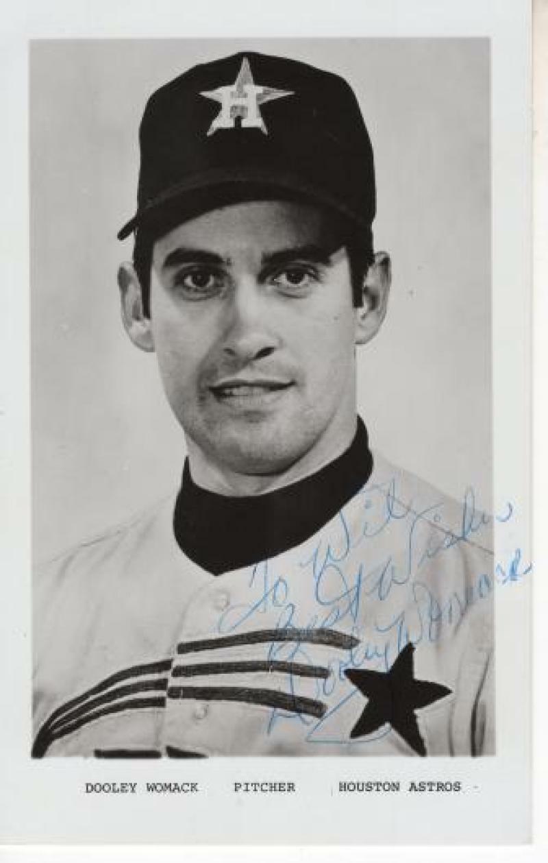 DOOLEY WOMACK HOUSTON ASTROS SIGNED AUTOGRAPHED 3X5 POSTCARD W/ COA