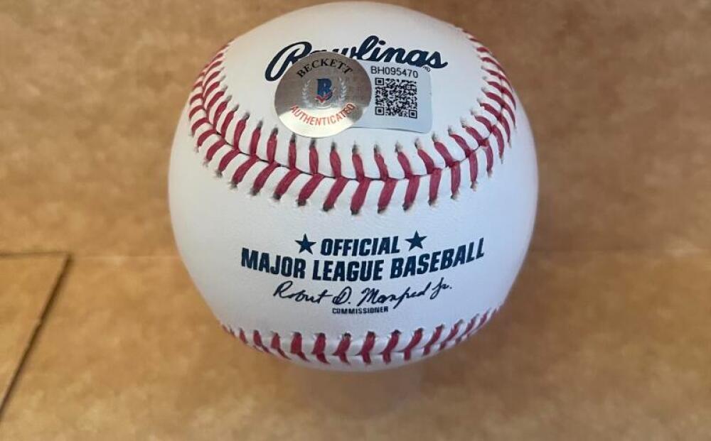 DAVE RIGHETTI 10,12, 14 WS CHAMPS SIGNED AUTOGRAPHED M.L. BASEBALL BECKETT AUTH