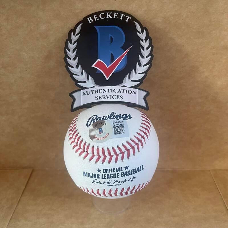 DAVE BRISTOL REDS 33 YR. ML MGR. SIGNED AUTO M.L. BASEBALL BECKETT AUTHENTICATED