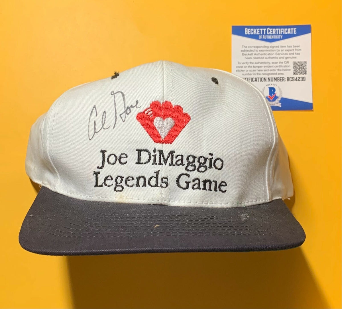 AL GORE SIGNED HAT BECKETT AUTHENTICATION POLITICIAN