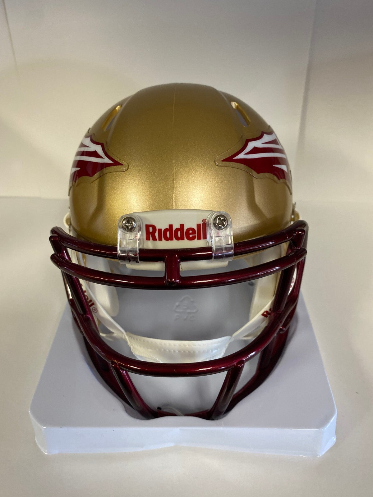 NCAA FOOTBALL FSU FLORIDA STATE SEMINOLES TEAM LOGO MINI HELMET UNSIGNED