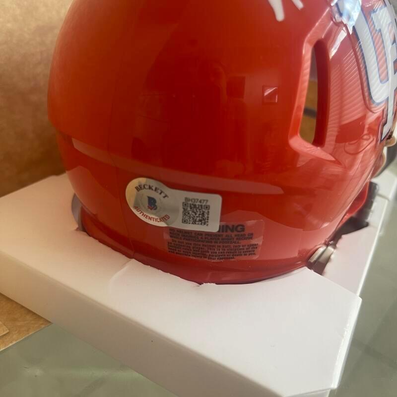 NAT MOORE FLORIDA GATORS SIGNED AUTO MINI HELMET  BECKETT AUTH