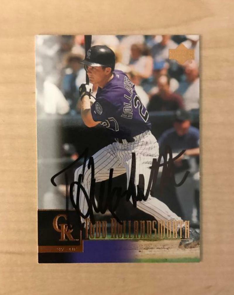 TODD HOLLANDSWORTH COLORADO ROCKIES SIGNED 2001 UPPER DECK CARD #255 W/COA 