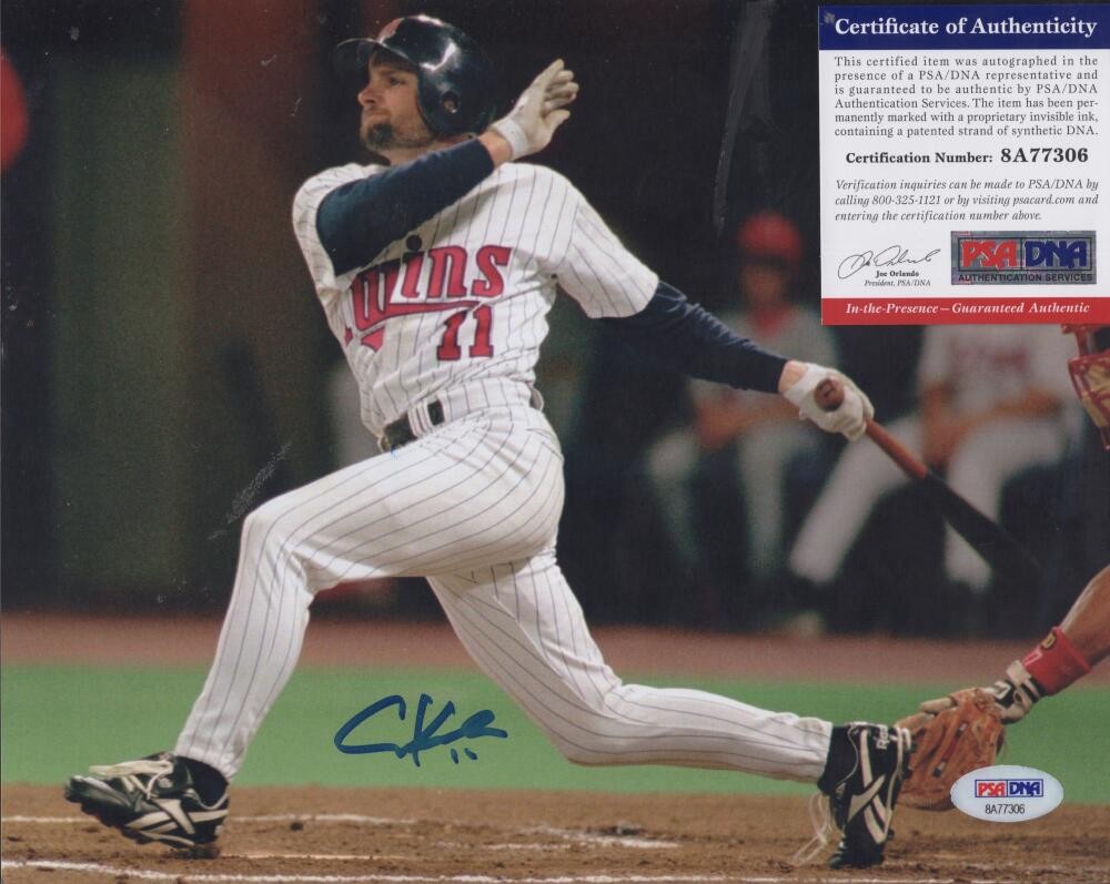 CHUCK KNOBLAUCH TWINS SIGNED AUTOGRAPHED 8X10 PHOTO PSA