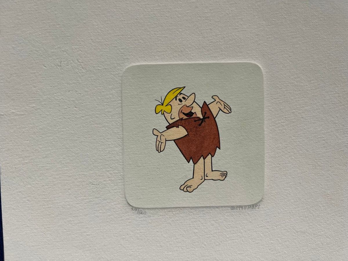 FLINTSTONES BARNEY SOWA & REISER HAND PAINTED ETCHING PAINTING /500