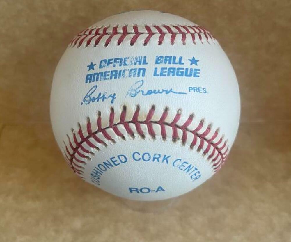 TERRY STEINBACH TWINS/A'S SIGNED AUTOGRAPHED VINTAGE A.L. BASEBALL W/COA