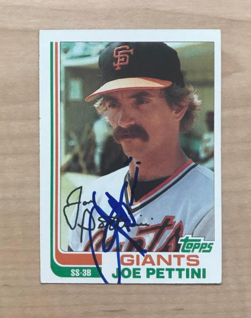 JOE PETTINI SAN FRANCISCO GIANTS SIGNED AUTOGRAPHED 1982 TOPPS CARD #568 W/COA 