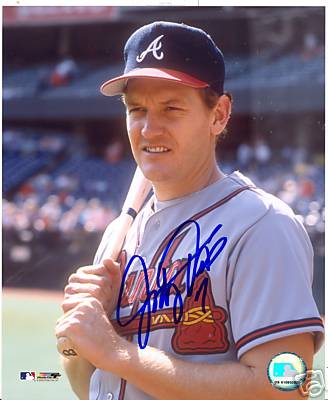 JODY DAVIS ATLANTA BRAVES SIGNED 8X10 PHOTO W/COA