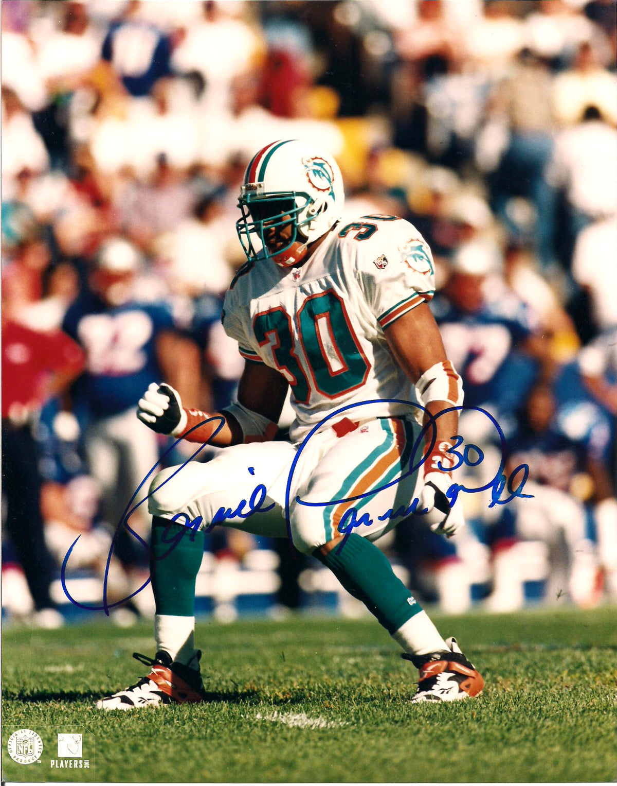 BERNIE PARMALEE MIAMI DOLPHINS AUTOGRAPHED SIGNED 8X10 PHOTO W/COA