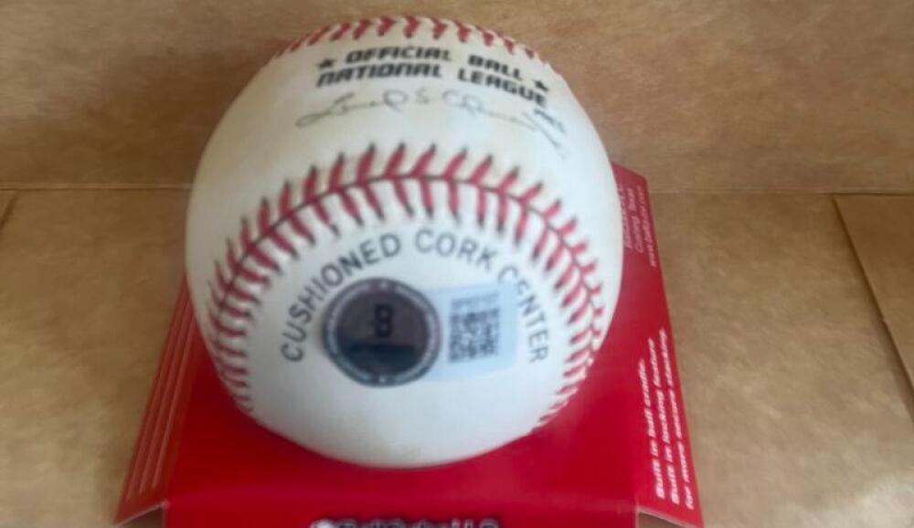 TIM MCCARVER CARDINALS SIGNED AUTOGRAPHED N.L. BASEBALL BECKETT AUTH