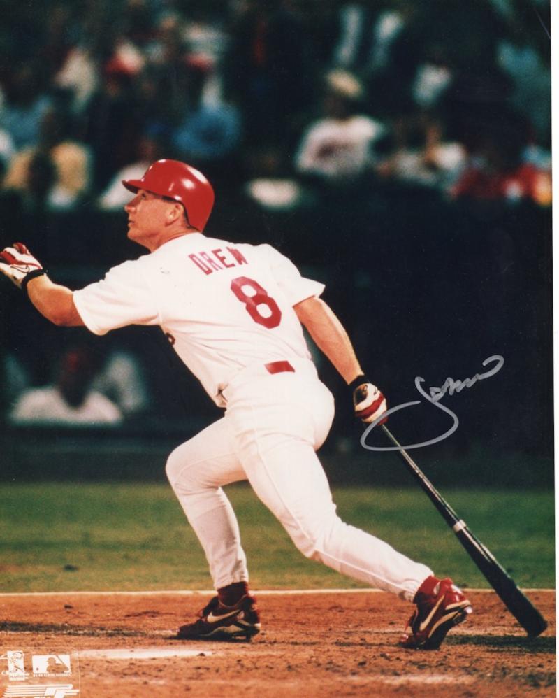 J.D. DREW  ST LOUIS CARDINALS SIGNED AUTOGRAPHED 8X10 PHOTO W/COA