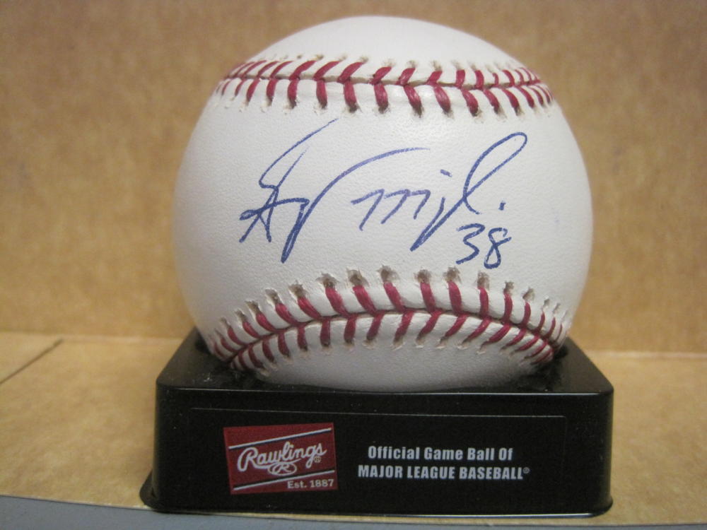 GARY MAJEWSKI REDS/NATIONALS/EXPOS SIGNED AUTOGRAPHED M.L. BASEBALL W/COA