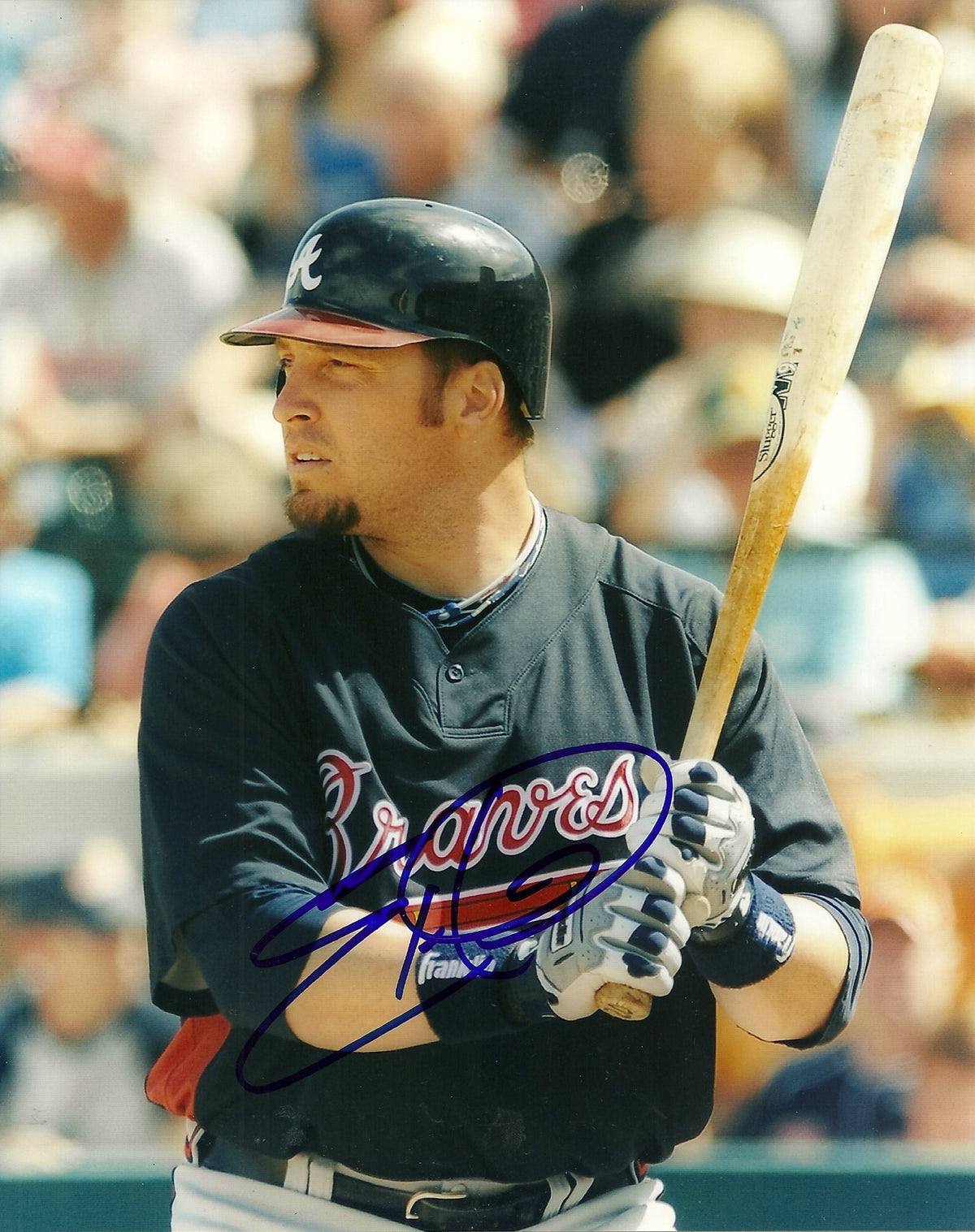 ERIC HINSKE ATLANTA BRAVES SIGNED AUTOGRAPHED 8x10 PHOTO W/COA 
