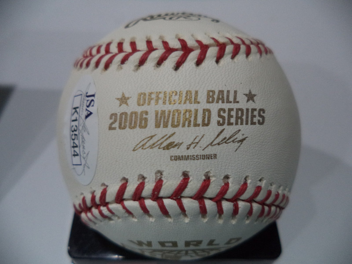 TONY LARUSSA CARDINALS SIGNED AUTO 2006 WORLD SERIES BASEBALL JSA COA #K13544