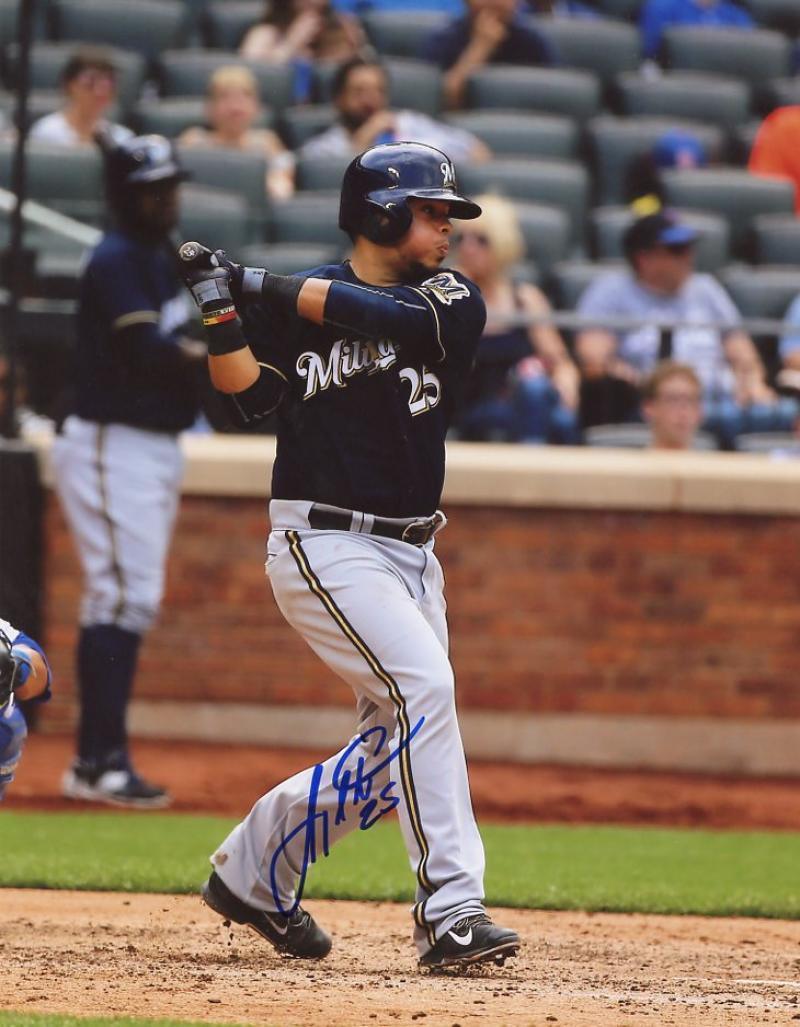 JUAN CENTENO  MILWAUKEE BREWERS SIGNED 8X10 PHOTO W/COA 