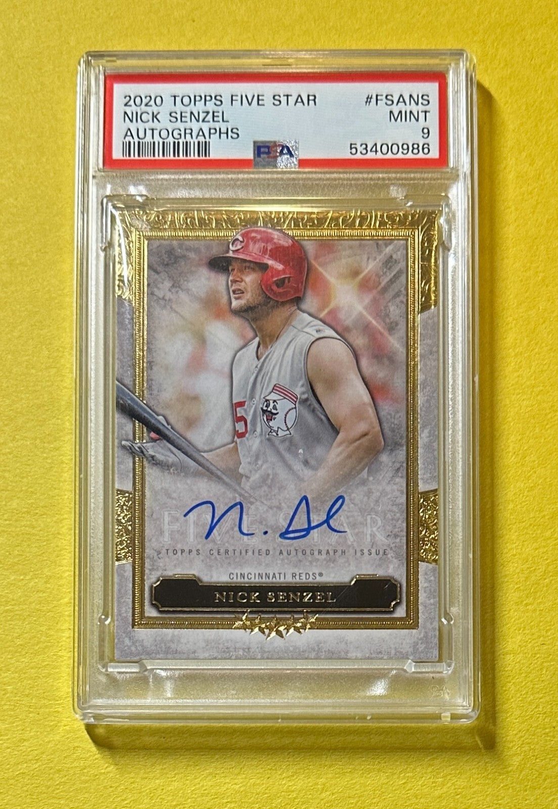 2020 TOPPS FIVE STAR NICK SENZEL AUTO #FSANS PSA MINT 9 REDS