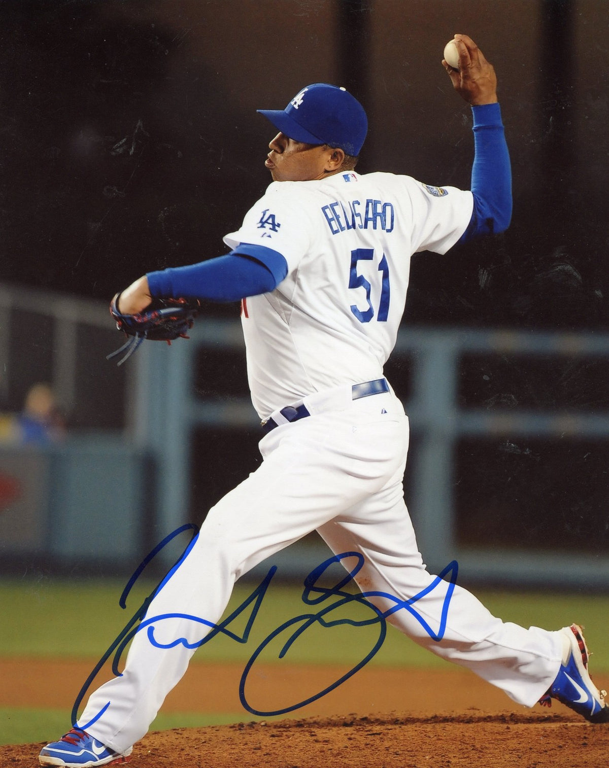 RONNIE  BELISARIO       LOS ANGELES   DODGERS   SIGNED AUTOGRAPHED 8X10  PHOTO