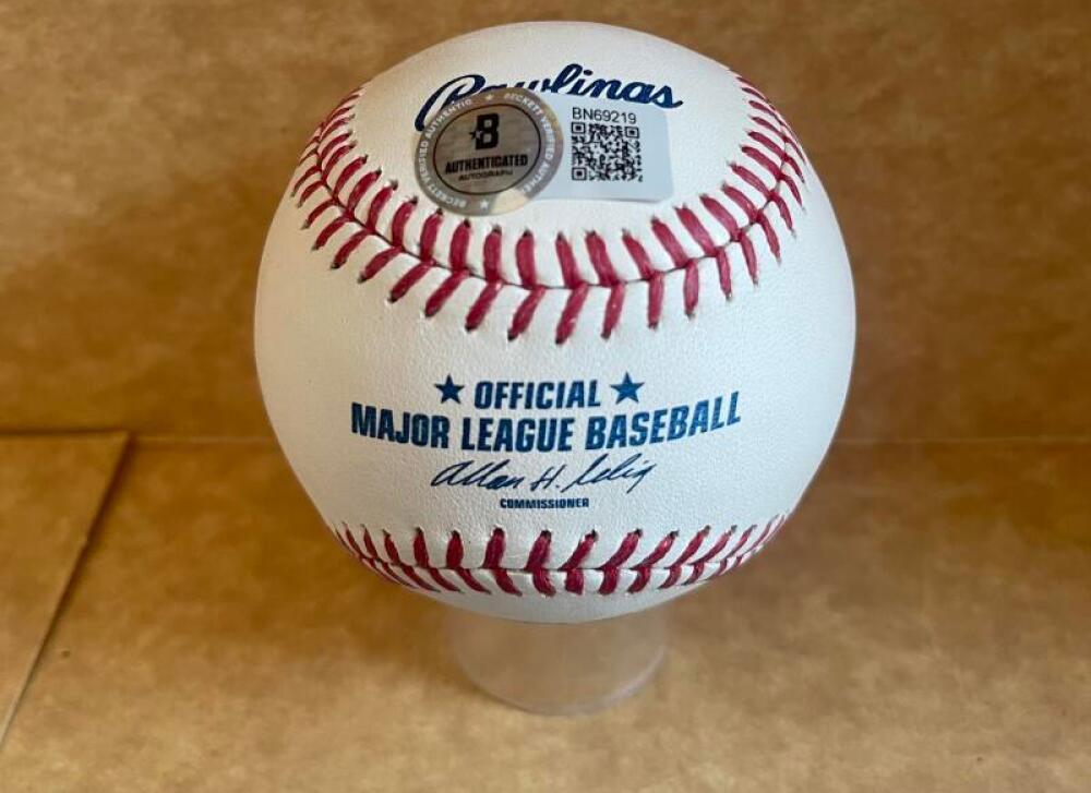 JEFF HOFFMAN PHILADELPHOA PHILLIES SIGNED AUTO M.L. BASEBALL BECKETT AUTHENTIC