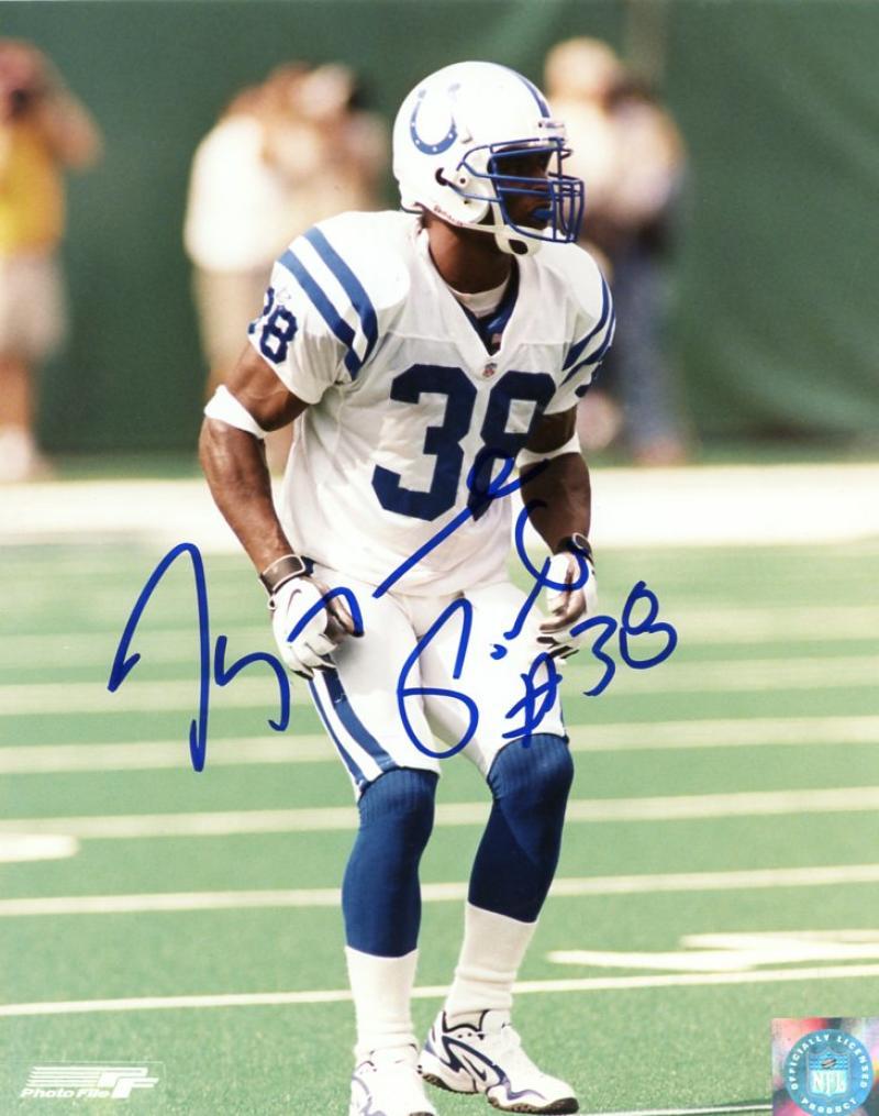 TYRONE POOLE INDIANAPOLIS COLTS SIGNED AUTOGRAPHED 8X10 PHOTO W/COA
