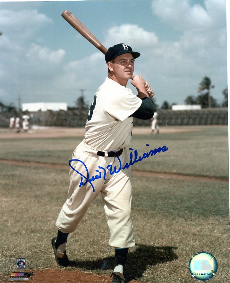DICK  WILLIAMS  BROOKLYN  DODGERS    SIGNED   AUTOGRAPHED  8X10   