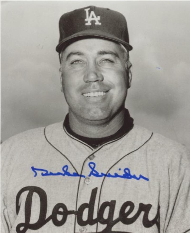 DUKE SNIDER LA DODGERS SIGNED 8X10 PHOTO W/COA
