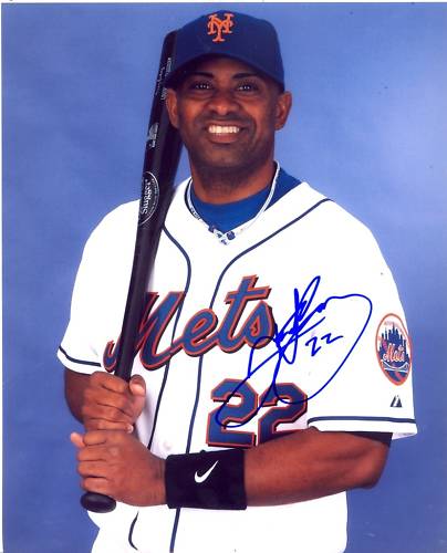 JOLBERT CABRERA NEW YORK METS SIGNED 8X10 PHOTO W/COA