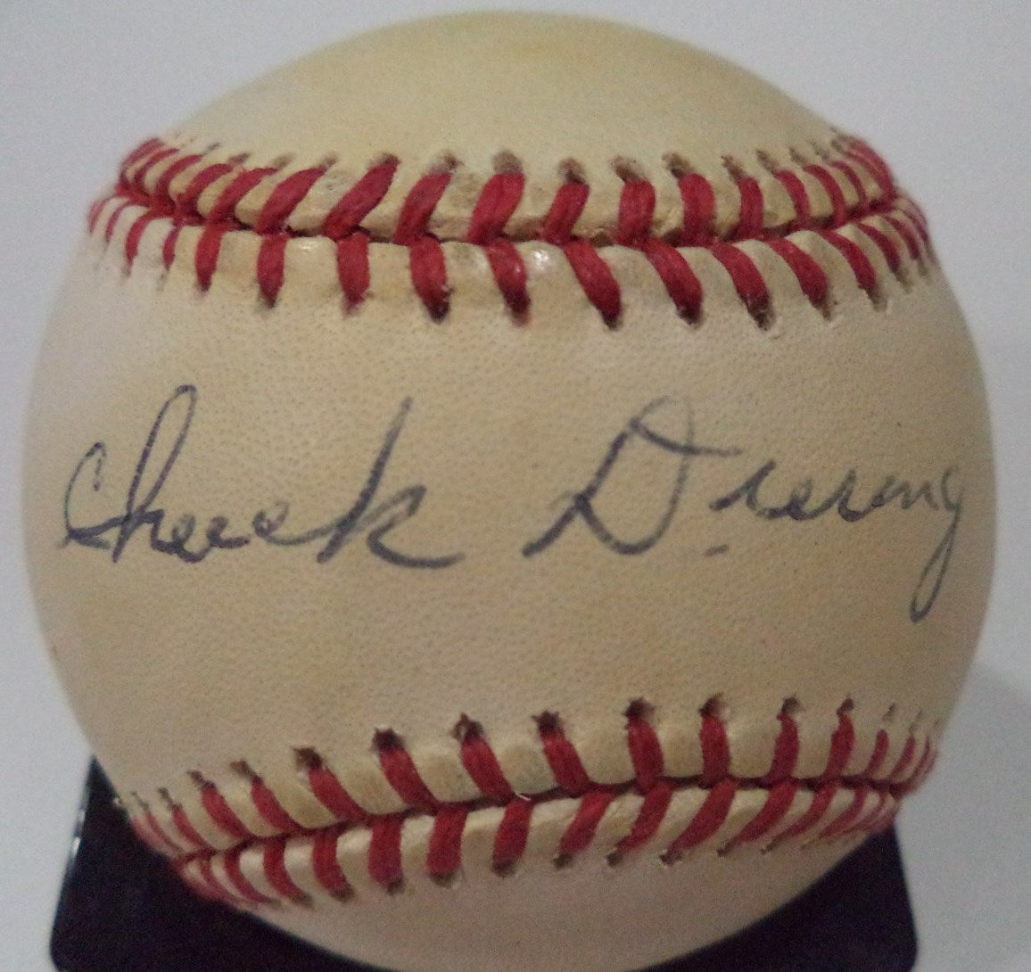 CHUCK DIERING CARDINALS/GIANTS DECEASED SIGNED AUTOGRAPHED N.L. BASEBALL W/COA