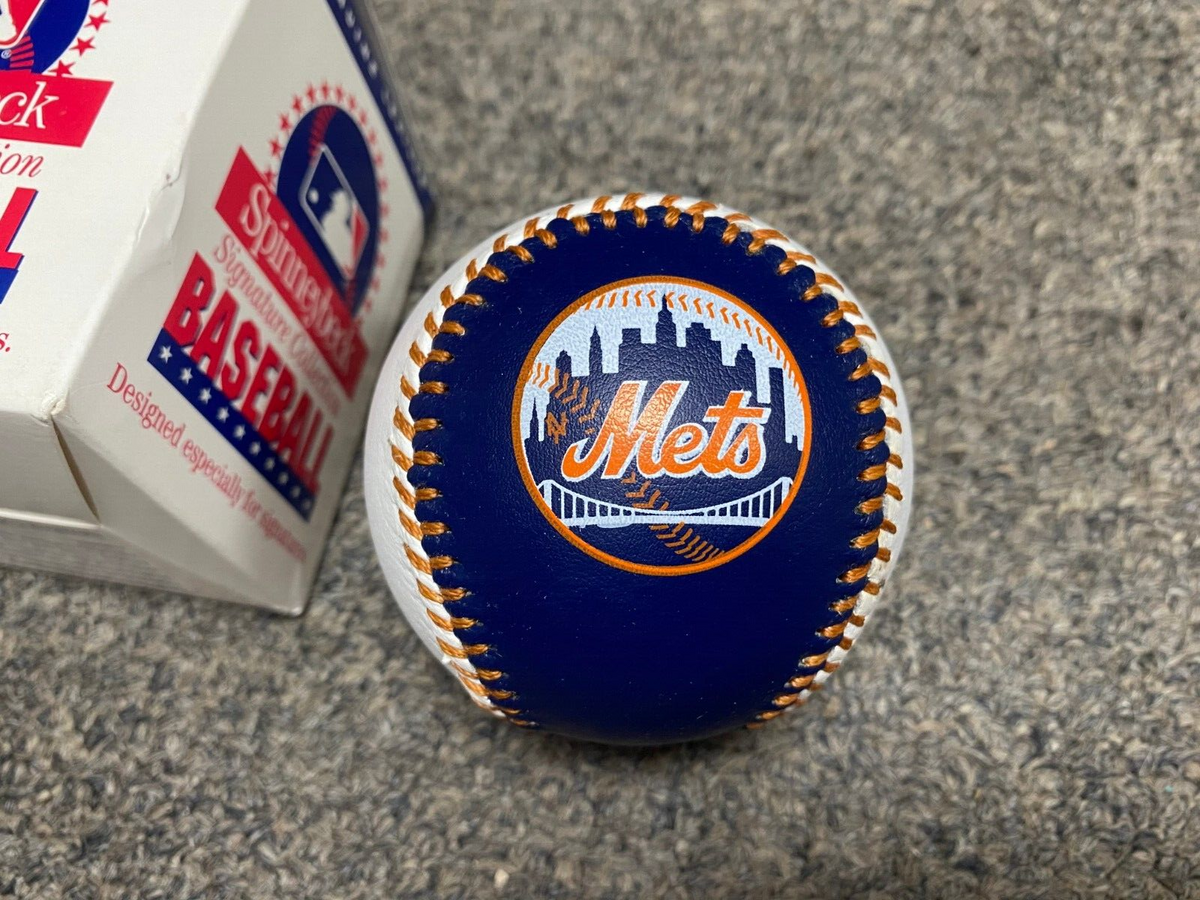 VINTAGE SPINNEYBECK COOPERTOWN COLLECTION NEW YORK METS SOUVENIR BASEBALL W/BOX