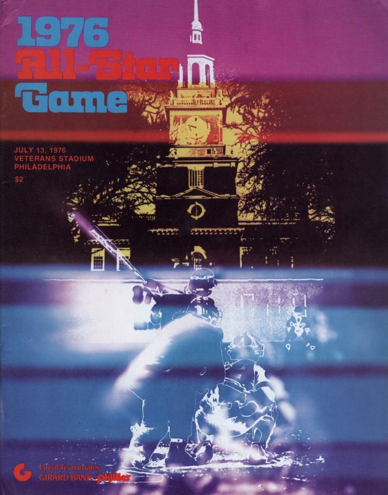 1976 ALL-STAR GAME PROGRAM VETERANS STADIUM GREAT CONDITION