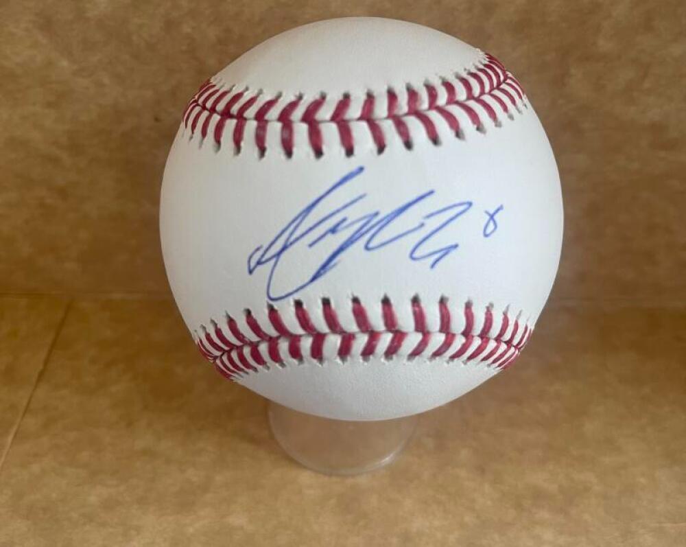 ALEX MANOAH BLUE JAYS SIGNED AUTOGRAPHED M.L. BASEBALL BECKETT AUTHENTICATED