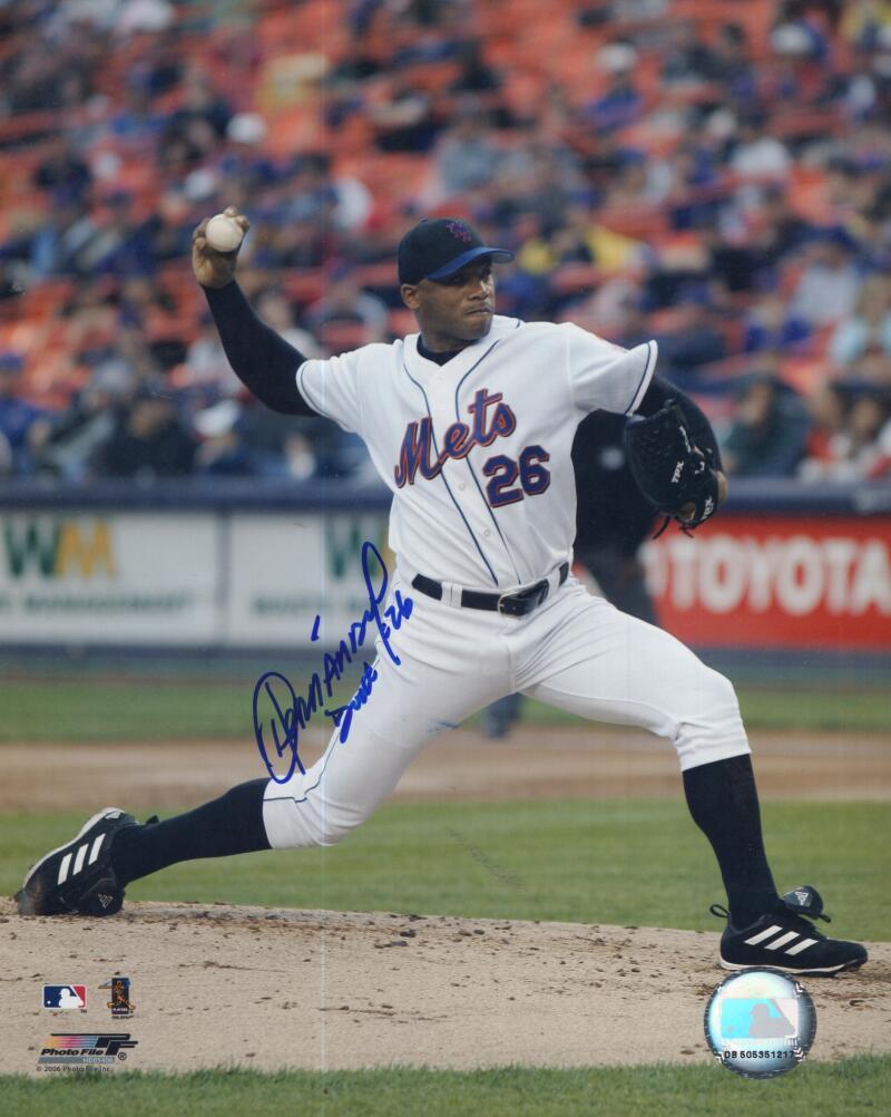ORLANDO HERNANDEZ METS EL DUQUE SIGNED AUTOGRAPHED 8X10 PHOTO W/ COA