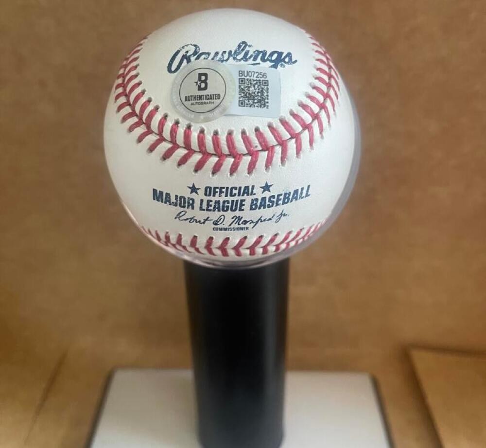 CAM SMITH HOUSTON ASTROS SIGNED AUTOGRAPHED M.L. BASEBALL BECKETT AUTH
