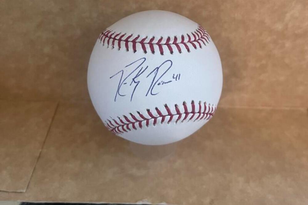 RICKY ROMERO BLUE JAYS  SIGNED AUTOGRAPHED M.L. BASEBALL BECKETT AUTH