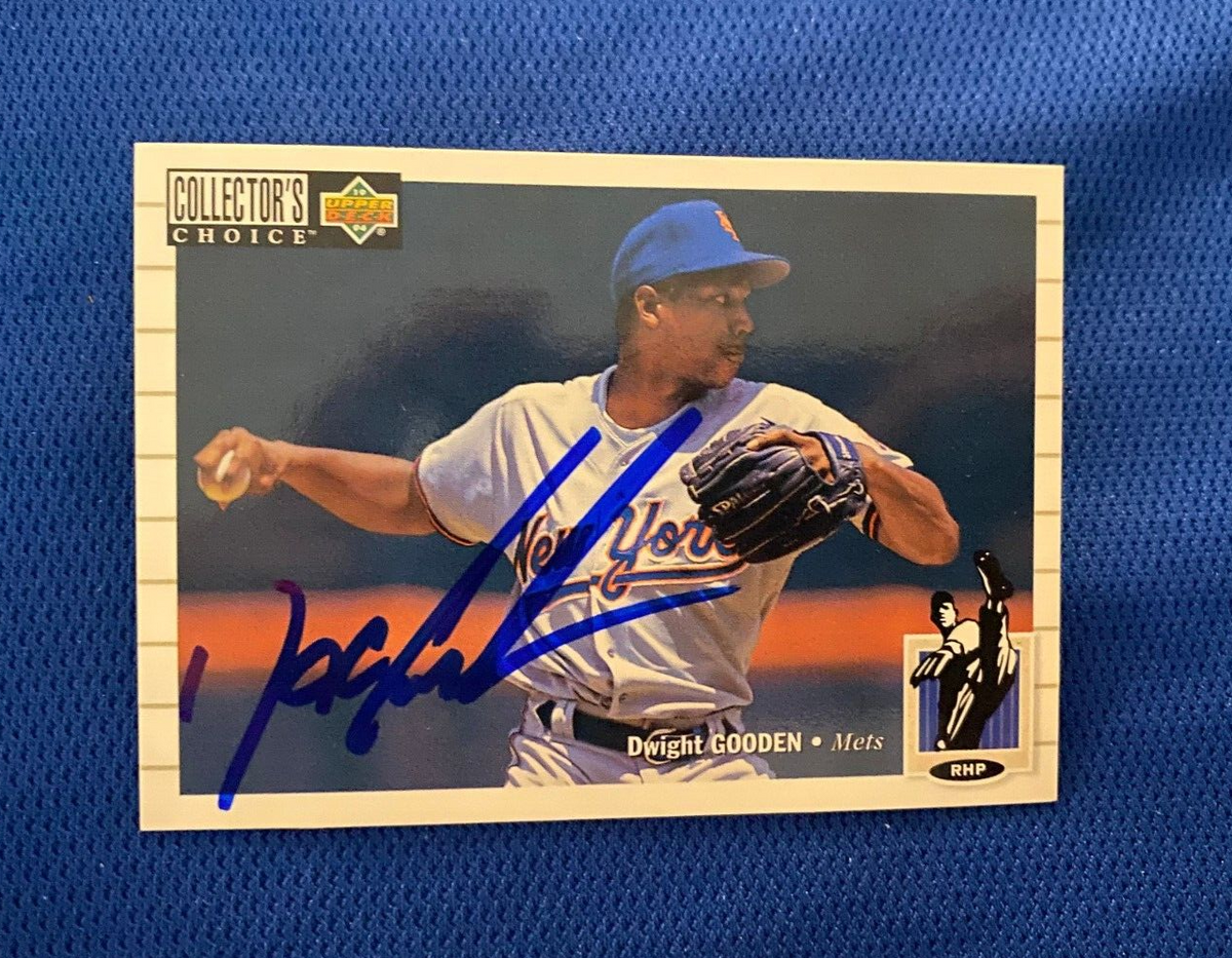 1994 UD COLLECTORS CHOICE DWIGHT GOODEN NEW YORK METS SIGNED AUTO CARD #519 COA