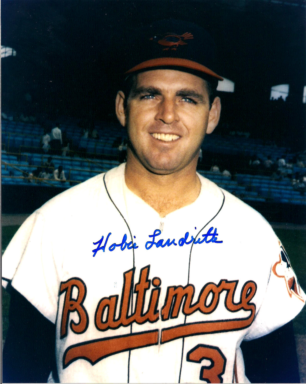 HOBIE LANDRITH BALTIMORE ORIOLES SIGNED AUTOGRAPHED 8X10 PHOTO W/COA