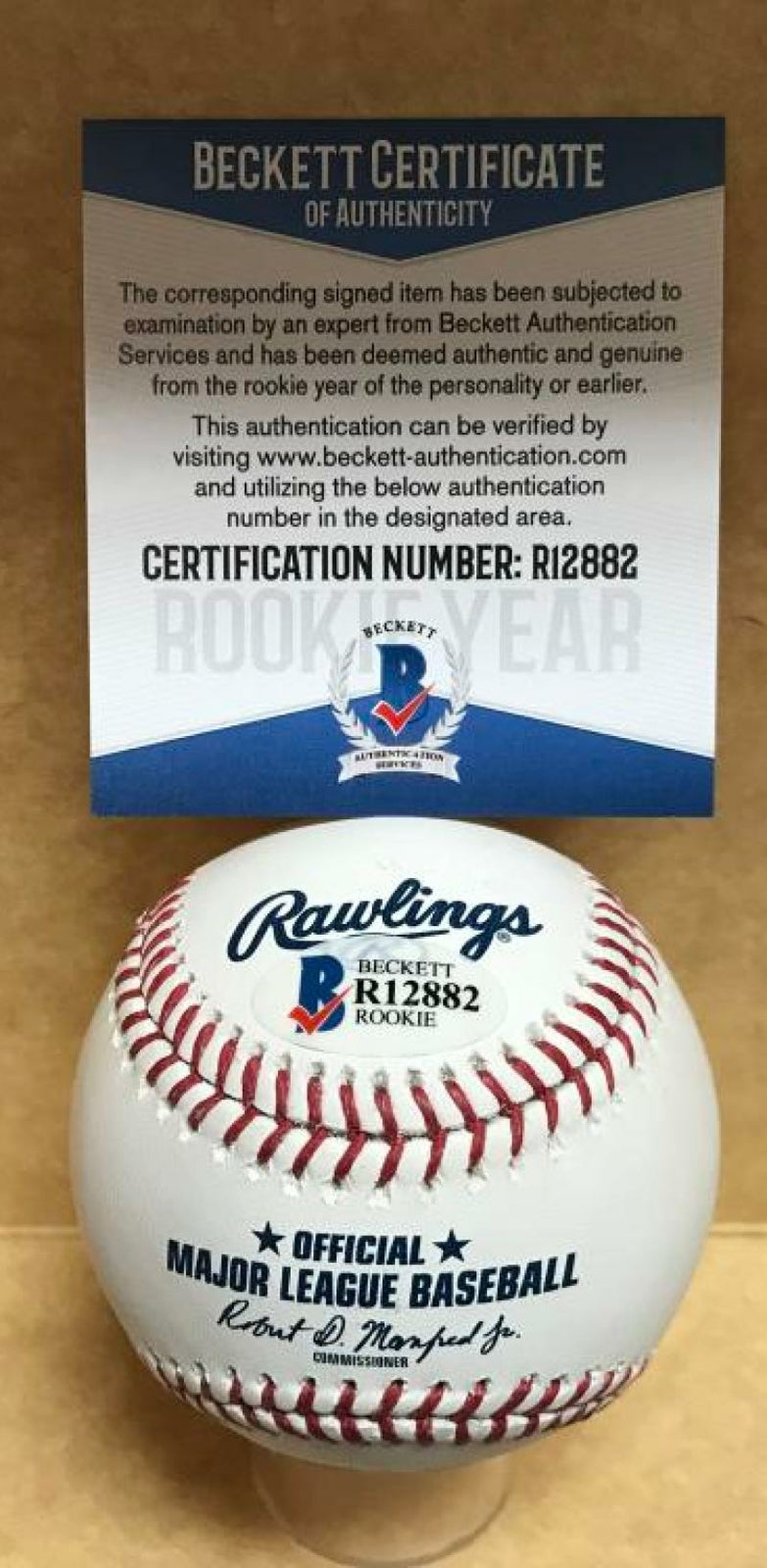 BOBBY BRADLEY CLEVELAND INDIANS ROOKIE YEAR SIGNED M.L. BASEBALL BECKETT R12882